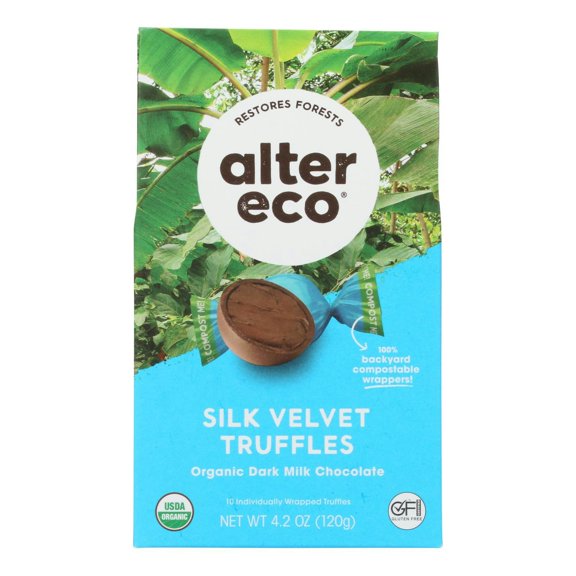 Alter Eco Organic Chocolate Truffle Velvet 4.2 oz (Pack Of 8)