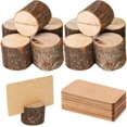 thumbnail image 1 of Portatarjetas, 10 soportes para números de mesa rústicos de primera calidad, ideales para el nombre de la mesa del banquete de boda y más, 1 of 5