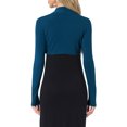 thumbnail image 3 of INSPIRE CHIC Women's Halloween Bolero Shrugs Long Sleeves Open Front Cotton Knit Crop Shrugs Sea Blue XS, 3 of 6