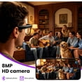 thumbnail image 2 of Smart AI Camera Glasses with 8MP Video Recording & Photo, Touch Control, Hands-Free Calls & Music, 160+ Languages Real-Time Translation, Wearable for Travel Outdoor, UV Protection, Multifunctional, 2 of 9