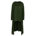 thumbnail image 2 of Dyfzdhu Sweatshirts for Women Plus Size Long Sleeve High Low Tops Solid Oversized Loose Fit Asymmetrical Hoodies Green, 2 of 7