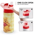 thumbnail image 4 of Kids Water Bottle with Straw - Winnie The Pooh 16.9 Oz Stainless Steel Vacuum Insulated Water Bottle for Boys Girls, 4 of 7