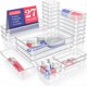 thumbnail image 1 of Organizador De Cajones Plástico, Bandejas Organizadoras Transparentes para Cajones, Ideal Para Cosméticos, Oficinas, Baños, Tocador, 1 of 4