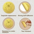 thumbnail image 3 of Gold 100Pcs 2" Chess Gold Foil Seal Stickers Gold Chess Seals Embossed Foil Stickers Self Adhesive Seals Sticker Round Labels for Invitation Cards Party Gift Sealing Envelopes, 3 of 9