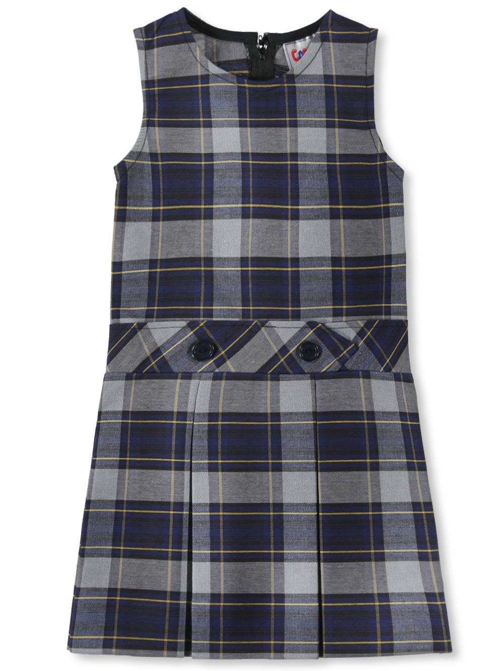 Cookies' Brand Big Girls' Bib Front Jumper *plaid 57*/allow 36