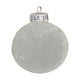thumbnail image 2 of Adornos navideños de terciopelo flocado en forma de bola | Paquete de 12 adornos colgantes de plástico para el árbol de Navidad, 2 of 9