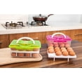 thumbnail image 3 of 2 Tier Plastic Egg Container Holder,Clear Deviled Egg Tray with Lid Egg Carrier Box Holder for Refrigerator Freezer Storage, 3 of 6