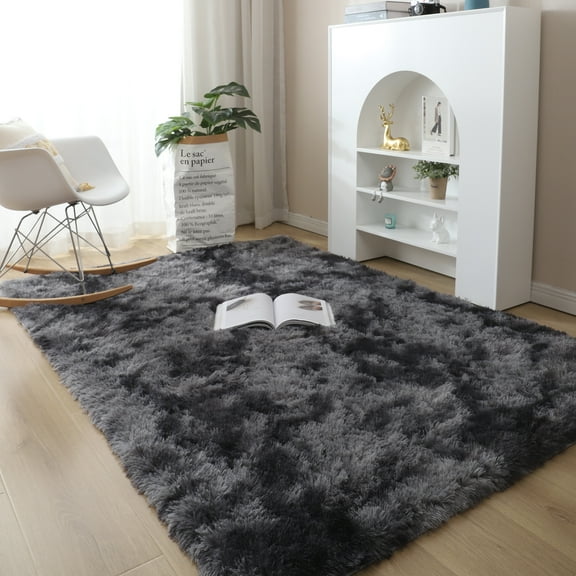 YouLoveIt Area Rugs Rectangle Plush Area Rug Non-Slip Floor Mat Carpet Plush Area Rug Fluffy Floor Rug Large Fuzzy Area Rugs Fluffy Room Carpets for Living Room, Bedroom, Home Decor