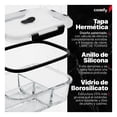 thumbnail image 3 of Set 5 Contenedores De Vidrio con Divisiones Recipientes Herméticos Cookify | Tapas Con Válvula | Aptos Para Horno Y Congelador | Sin Bpa, 3 of 7