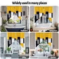 thumbnail image 6 of Yellow Black Swag Curtain Valance for Windows, Gray Geometric Abstract Color Block Modern Art Window Treatments Short Swag Topper for Kitchen Windows Bathroom Bedroom, 36"x45", 6 of 8