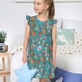 thumbnail image 4 of Balery Cute Conch Camisón de princesa para niñas, pijama de algodón con mangas abullonadas, suave y bonito.-Large, 4 of 6