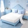 thumbnail image 3 of Erosebridal Blue Geometric Grid 7 Pieces Bedding Comforter Set,Girls Lovely Bowknot Full Bedding Set For Kids,Reversible, 3 of 7