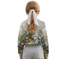 thumbnail image 4 of Xoenoiee Cat Butterfly Daisy Flower Print Girls Long Sleeve Crop Tops Kids Pullover Loose Crew Neck Sweatshirt Cropped T-Shirts Casual Basic Tees, 7-8 Years, 4 of 7