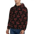 thumbnail image 3 of Wukai Red Snake Print Men Hoodies Fleece Sweatshirts Long Sleeve Sweaters Pullover Fall Outfits Winter Clothes-4X-Large, 3 of 7