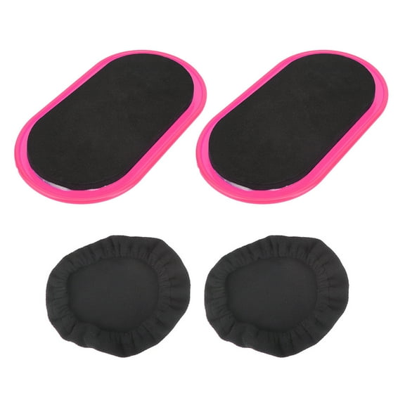 2-Pack Fitness Slider Disks, Ab Muscle Workout Sliders Mat, Universal for Home Gym Floor Exercise, Sports Training Equipment - Pink