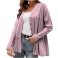 thumbnail image 1 of Posijego Women's Ruffle Cardigan Cozy Button Front Open Front Jacket for Women Lightweight Causal Outerwear, 1 of 3