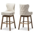thumbnail image 4 of Baxton Studio Gradisca Modern and Contemporary  2-Piece Swivel Bar Stool Set Beige, 4 of 5
