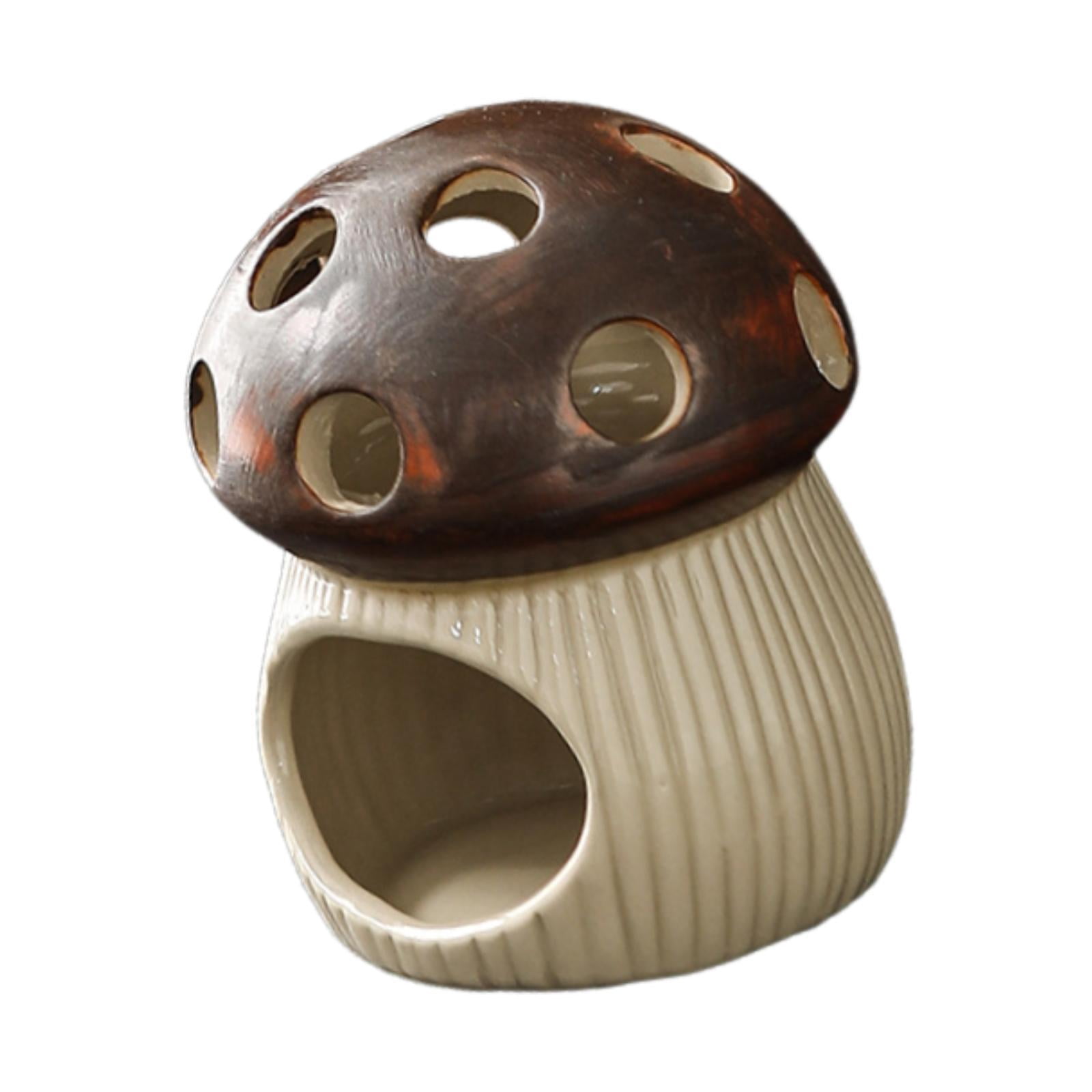 WLPZXP Incense Burner Mushroom Shape Holder Incense Bowl Aroma Fountain Durable for Spa 8.8cmx11.8cm