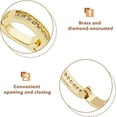 thumbnail image 3 of 8pcs Brass Micro Pave Cubic Zirconia Enhancer Shortener Pendant Bails Hinged Bails with Loop Lead Free & Nickel Free & Cadmium Free Golden 14x7.5x2.8mm Hole: 1.2mm Inner Diameter: 7.7x4.1mm, 3 of 5