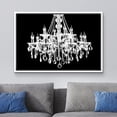 thumbnail image 2 of wall26 Framed Canvas Print Wall Art Black &amp; White Chandelier Silhouette Decorative Lights Digital Art Modern Art Chic Relax/Calm Multicolor for Living Room, Bedroom, Office - 24"x36" Wh, 2 of 5