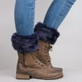 thumbnail image 5 of Winter Women Warm Faux Fur Crochet Knit Leg Warmers Boot Socks Toppers Cuffs, 5 of 8