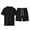Black, variant on Bcfgryg Men's Summer Casual Style Short Sleeve T Shirt And Shorts Set Men’s Matching Sets