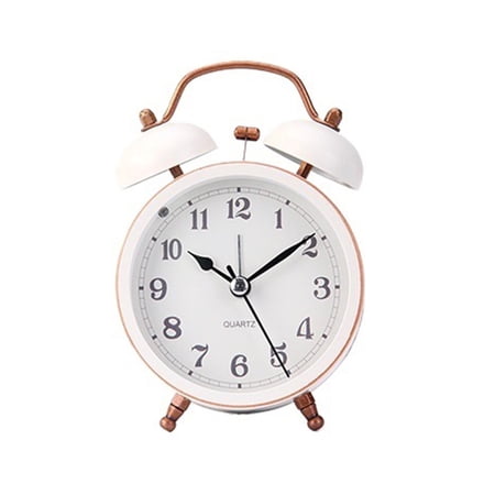Classic Double Bell Alarm Clock for Bedroom Nightstand Vintage Decor