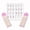 White, variant on KYJiuLiu Solo American Mahjong Practice Board with 320 Line Finder Strips, 24-Slot Scalloped 3D-Printed PLA Accessory,Pink