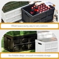 thumbnail image 3 of AURARMLET 1Set Black Wooden Rectangular Folding Storage Box For Home Organization 11.8X11X9In, 3 of 7