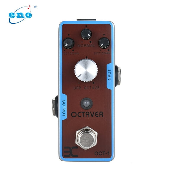 eno ENO EX OCT-1 Compact Octave Guitar Effect Pedal with Metal Shell, True Bypass, and Adjustable Octave Controls