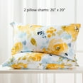 thumbnail image 6 of Floral Duvet Cover Set Yellow Flower Queen, 6 of 8
