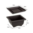 thumbnail image 7 of Training Pots with Tray flower pots Durable Bonsai Training Pots Plant Container Portable Outside for Office Home Living Room Ornament Square Shallow S, 7 of 7