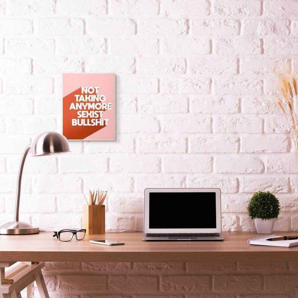 Stupell Industries Not Anymore Funny Word Modern Pink Design Wall Plaque Art by Daphne Polselli