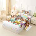 thumbnail image 2 of Homewish Dachshunds Dog Twin Sheets,Easter Egg Bedding,Rainbow Decor,3pcs,1 Fitted Sheet and 1 Pillowcase, 2 of 6