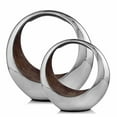 thumbnail image 2 of Modern Day Accents Anillo 2-Tone Decorative, Large, Aluminum, Tabletop, Accents, D√©cor, Bowl, Modern, Engagement Wedding Trays, Ring Display Stand, Key Holder L x 8" W x 16" H, Brown, Silver, 2 of 2