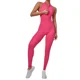 thumbnail image 5 of Mono de una pieza con espalda en V para gimnasio, ropa deportiva, mono de entrenamiento, trajes deportivos para Yoga, peleles de Fitness ajustados para mujer con cremallera, 5 of 5