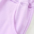 thumbnail image 4 of TEAJOPSUU Toddler Baby Boys Girls Joggers Sweatpants Cotton Kids Running Pants with Drawstring Casual Cozy Athletic Clothes with Elastic Bottoms Fall Fashion Trousers Purple, 4 of 5