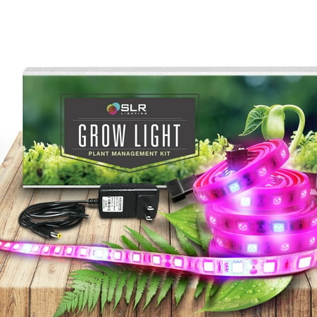 Dual Ballast Plant Grow Light - LED Grow Light by SLR Lighting Five 20 Inch Strips Kit for Plants Indoors, Outdoors, Gardens, Closets, Greenhouses, Vegetables, Herbs & Flowers with 250 Red & 50 Blue for Hydroponics and Horticulture