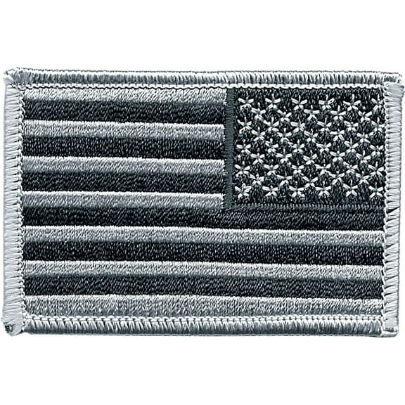 Black/Silver Reversed U.S. Flag Patch
