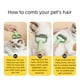 thumbnail image 4 of Peine de doble cara para anudar mascotas | Peine para depilación y antipulgas para perros y gatos | Mango ergonómico para un cepillado sin enredos | Verde o gris, 4 of 6