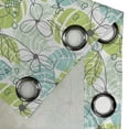 thumbnail image 3 of Ambesonne Leaves Grommet Curtain Single Panel, Ornate Doodle Birds, 50"x60", Charcoal Grey Pale Green, 3 of 5
