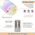 thumbnail image 3 of 2 PCS Tilted Flameless Candles Flickering LED Lights Battery Operated Candles with Remote Timers for Holiday Decor Rainbow Gradient Stars, 3 of 8