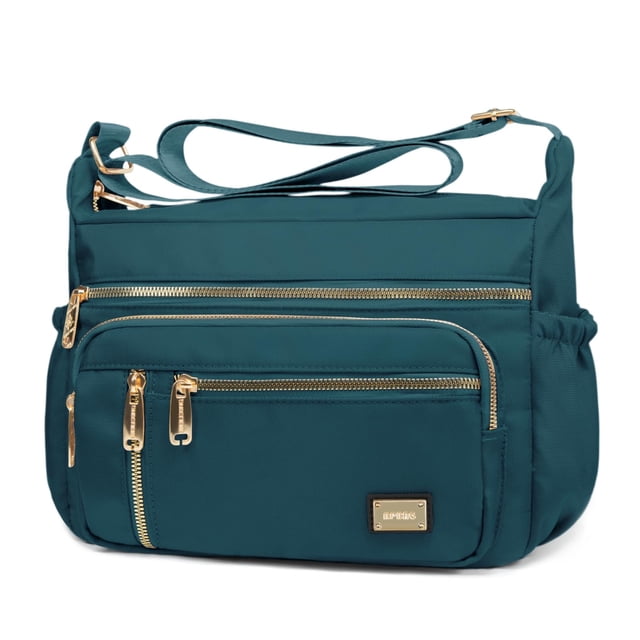 Bandolera NPBAG para mujer, de nailon impermeable, azul turquesa