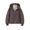 Coffee, variant on Women's Puffer Jacket Hooded Full Zip Snap Front Quilted Drop Shoulder Elastic Cuffs Drawstring Hem Side Pockets Winter Cold Weather Daily Wear Outerwear