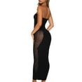 thumbnail image 6 of Fiomva Strapless Maxi Tube Dress for Women Backless Bodycon Party Long Dresses Sleeveless Slim Wrap Midi Dress, 6 of 9