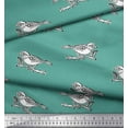thumbnail image 3 of Soimoi Moss Georgette Fabric Branch & Bird Block Decor Fabric Printed Yard 42 Inch Wide, 3 of 3
