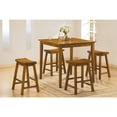 thumbnail image 3 of Lexicon Saddleback 18"H Solid Wood Dining Stool in Oak (Set of 2), 3 of 3