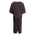 thumbnail image 5 of NMMUED Pants Sets Women 2 Piece Outfits Capri Sets Women 2 Piece Outfits Lounge Sets for Women Matching Sets Women Clothing Travel Outfits for Women, Coffee S, 5 of 5