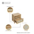 thumbnail image 4 of Manhattan Comfort Sheridan Table de Nuit Moderne en Canne dans la Nature, 4 of 5
