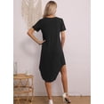 thumbnail image 4 of SIEANE Womens Casual Dress Criss Cross V Neck Short Sleeve Summer Dress, 4 of 6